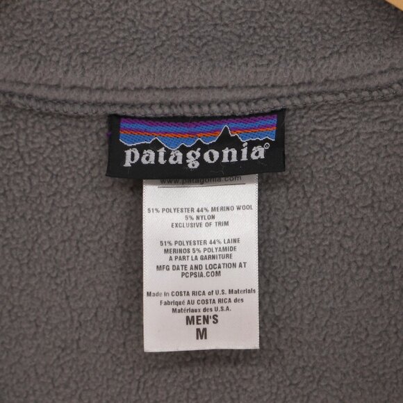 PATAGONIA Men's Phil's Fleece Jacket in Gravel Gray Wool Blend Size M - Picture 6 of 7